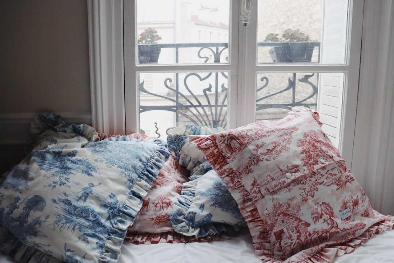 Set complet - Pyjama, taies d'oreillers, tote bag (rouge)