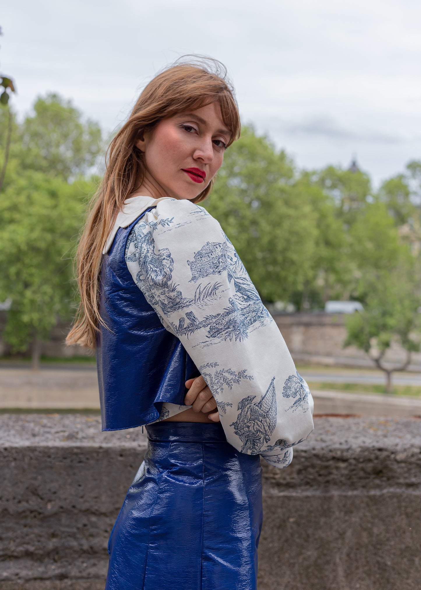 Blouse Virginie bleue