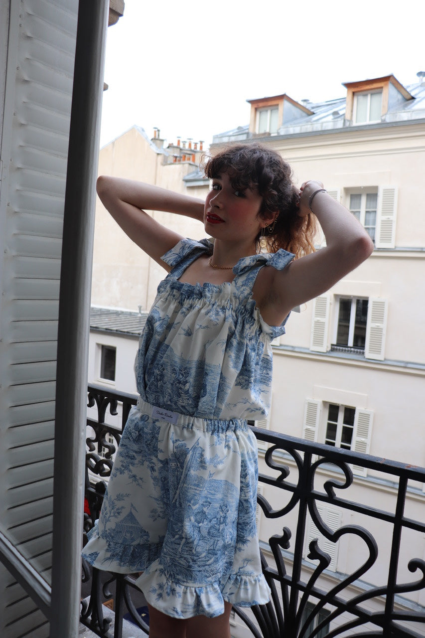 Set complet - Pyjama, oreillers, tote bag (bleu)