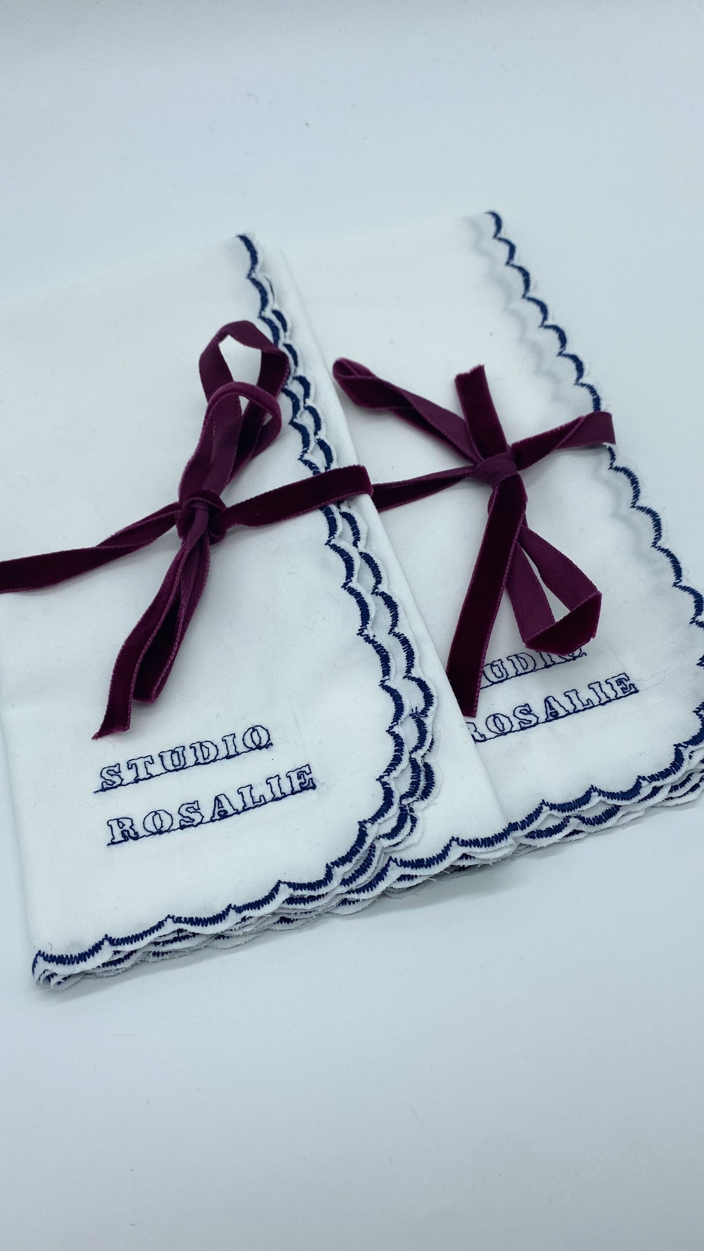 Serviettes brodées -Lot de 4