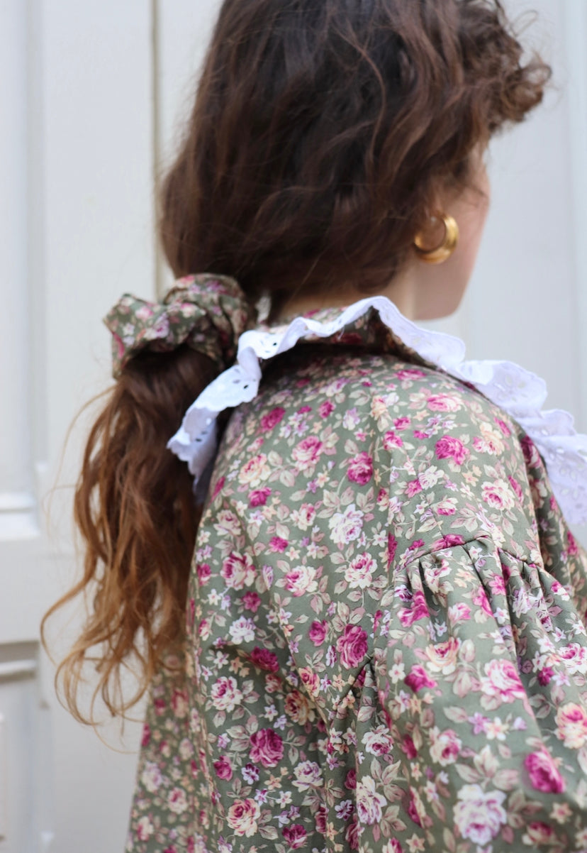 Set Judith fleurs (vert)