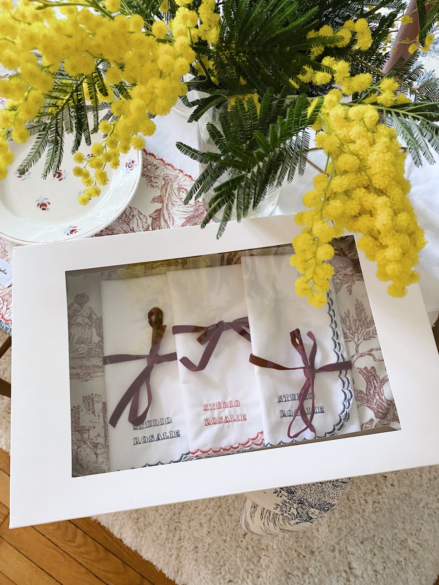 Serviettes brodées - Lot de 2