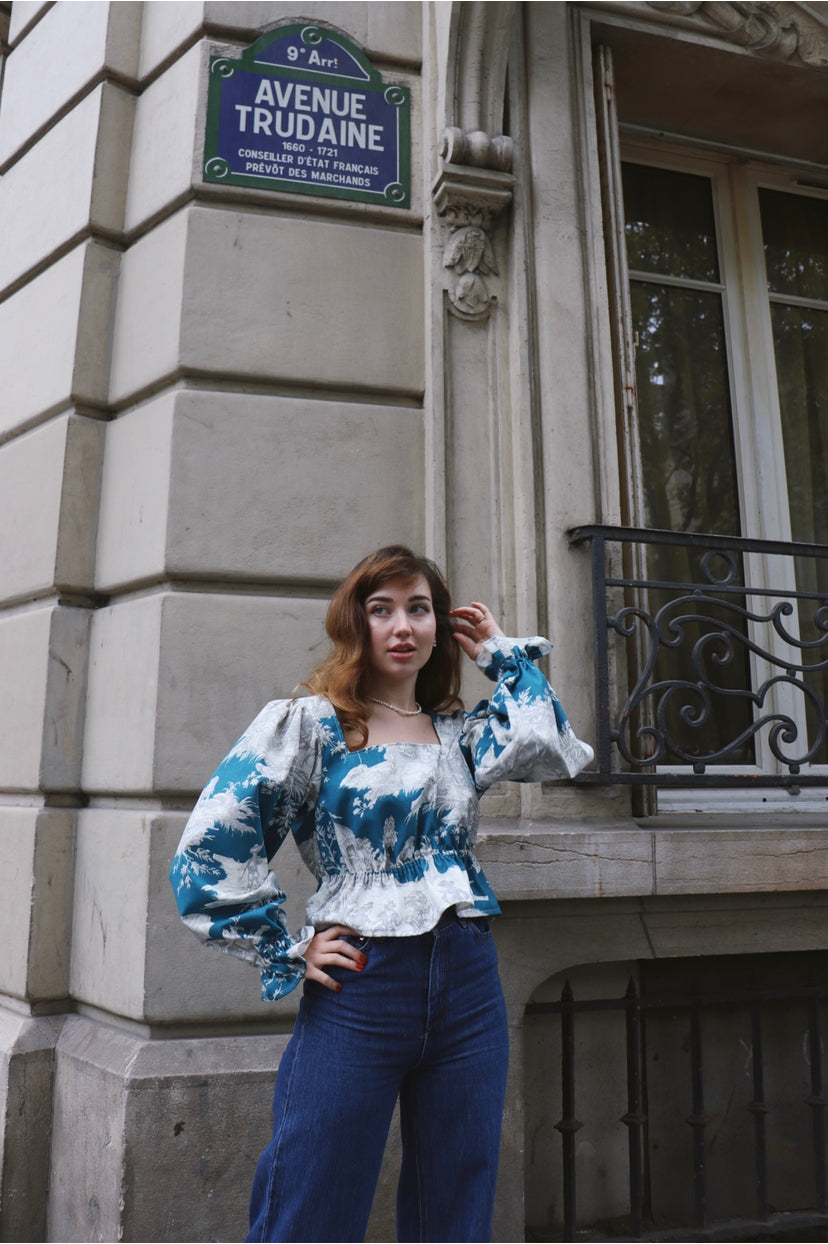 Blouse Anna Maria (bleue)